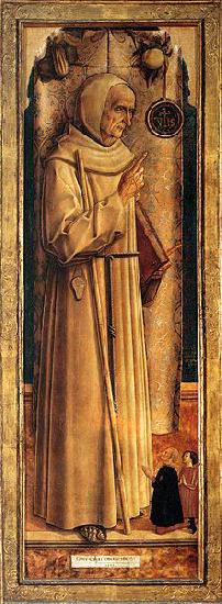 Carlo Crivelli St James of the Marches with Two Kneeling Donors oil painting picture